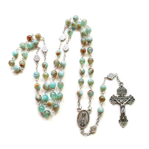 Rosary Beads Necklace for Men and Women, Catholic Cross Pendant, Jesus Christ Crucifix, Party Gift, 6mm