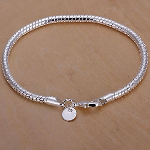 Bracelet Thin Stylish Silver Plated Bracelet For Women Shining Bangle for Party Jewelry Hand Chain