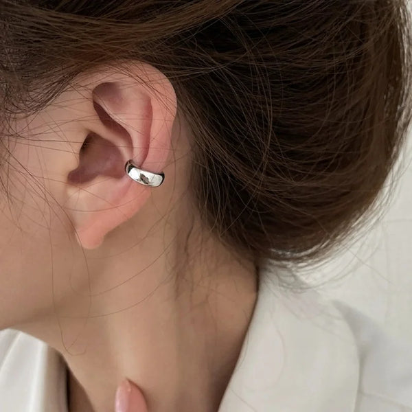 1 PC Gold Silver Color C-Shaped No Piercing Ear Cuffs for Women Fashion Simple Ins Style Earrings Jewelry Accessories Gifts
