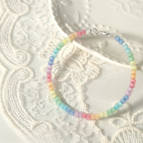 1Pcs Bohemian Style Bracelet Colorful Beaded Bracelet for Women Girls Simple Sweet Versatile Bracelet Jewelry Accessories Gifts
