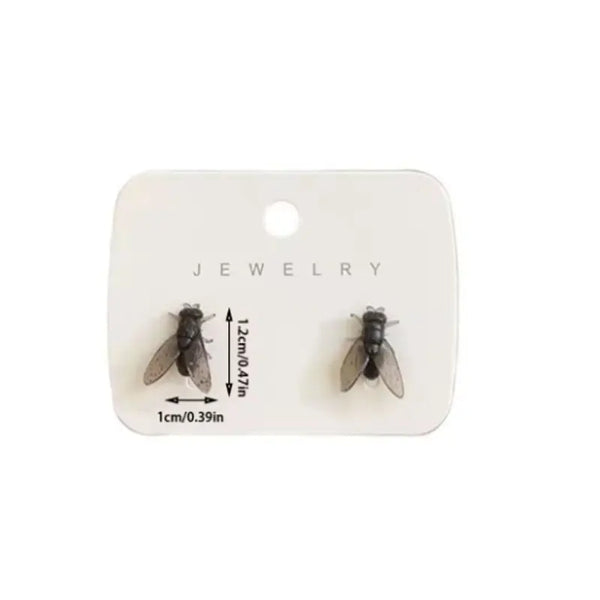 Fashion Personality Creative Flies Earrings For Women Simulation Stud Earrings Party Jewelry Friends Funny Gift