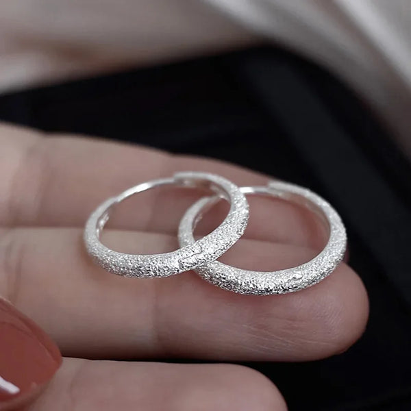 925 Sterling Silver Vintage Shinning Earrings for Women Trendy Earring Jewelry Prevent Allergy Party Accessories Gift