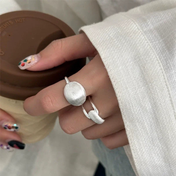 XIYANIKE Brushed Geometry Adjustable Rings For Women Classic Minimalist Fashion New Jewelry Gift Party Wholesale anillos