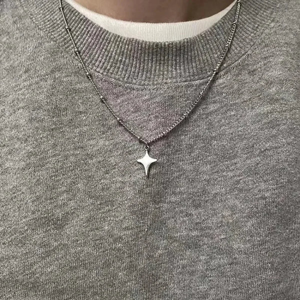 Simple Exquisite Trendy Star Hollow Choker Necklaces Pendant Neck Jewelry Accessories Women Men's Banquet Party Chain Necklace